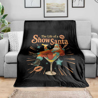 The Life Of The Show Santa Throw Blanket Funny Christmas Orange Santa - Wonder Print Shop