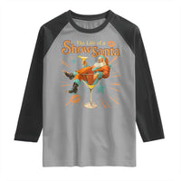 The Life Of The Show Santa Raglan Shirt Funny Christmas Orange Santa - Wonder Print Shop