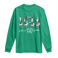 Just A Philly Goose Long Sleeve Shirt Funny Philadelphia Fan Silly Gooses Game Day - Wonder Print Shop