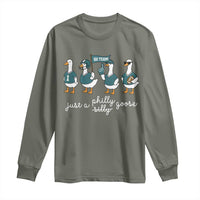 Just A Philly Goose Long Sleeve Shirt Funny Philadelphia Fan Silly Gooses Game Day - Wonder Print Shop