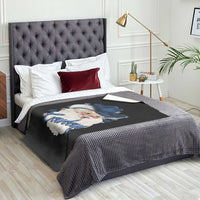 Christmas Cowboys Fan Throw Blanket Funny Xmas American Football Blue Santa - Wonder Print Shop