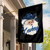Christmas Cowboys Fan Garden Flag Funny Xmas American Football Blue Santa - Wonder Print Shop