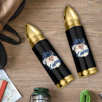 Christmas Cowboys Fan Bullet Tumbler Funny Xmas American Football Blue Santa - Wonder Print Shop