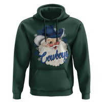 Christmas Cowboys Fan Hoodie Funny Xmas American Football Blue Santa - Wonder Print Shop