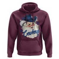 Christmas Cowboys Fan Hoodie Funny Xmas American Football Blue Santa - Wonder Print Shop