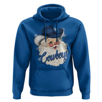 Christmas Cowboys Fan Hoodie Funny Xmas American Football Blue Santa - Wonder Print Shop