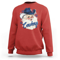 Christmas Cowboys Fan Sweatshirt Funny Xmas American Football Blue Santa - Wonder Print Shop