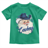 Christmas Cowboys Fan Toddler T Shirt Funny Xmas American Football Blue Santa - Wonder Print Shop