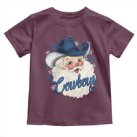 Christmas Cowboys Fan Toddler T Shirt Funny Xmas American Football Blue Santa - Wonder Print Shop