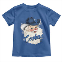 Christmas Cowboys Fan Toddler T Shirt Funny Xmas American Football Blue Santa - Wonder Print Shop