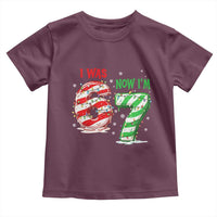 Funny 67 Meme 7 Year Old Birthday Christmas Toddler T Shirt I Was 6 Now I Am 7 Brainrot - Wonder Print Shop