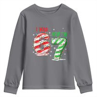 Funny 67 Meme 7 Year Old Birthday Christmas Youth Sweatshirt I Was 6 Now I Am 7 Brainrot - Wonder Print Shop