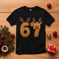 Funny 67 Christmas Reindeer T Shirt Six Seven Meme Xmas Holiday - Wonder Print Shop