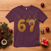 Funny 67 Christmas Reindeer T Shirt Six Seven Meme Xmas Holiday - Wonder Print Shop