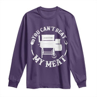 Funny You Can't Beat My Meat Long Sleeve Shirt Vintage Grilling BBQ Chef