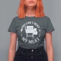 Funny You Can't Beat My Meat T Shirt For Women Vintage Grilling BBQ Chef - Wonder Print Shop
