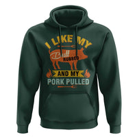 I Like My Butt Rubbed And My Pork Pulled Hoodie Retro Vintage Grilling BBQ