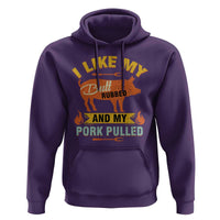 I Like My Butt Rubbed And My Pork Pulled Hoodie Retro Vintage Grilling BBQ
