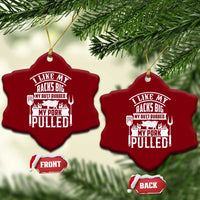 Funny BBQ Grilling I Like My Butt Rubbed And My Pork Pulled Ceramic Ornament Barbecue Father's Day - Wonder Print Shop