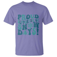 Funny Proud Supporter Of Snow Days T Shirt Teacher Winter Season Snowflake - Wonder Print Shop