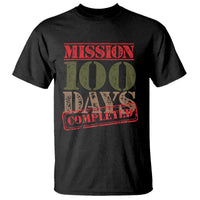 Funny 100th Day Of School Warrior T Shirt Mission 100 Days Completed Sealed