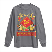 Funny Tet Vietnamese New Year 2025 Long Sleeve Shirt Li Xi Me Please Viet Holiday