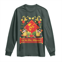 Funny Tet Vietnamese New Year 2025 Long Sleeve Shirt Li Xi Me Please Viet Holiday