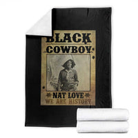 Black Cowboy Nat Love Throw Blanket Black History Month - Wonder Print Shop
