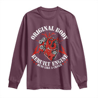 Funny Open Heart Surgery Recovery Survivor Long Sleeve Shirt Original Body Rebuilt Engine Runs Like A Charm