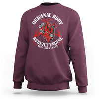 Funny Open Heart Surgery Recovery Survivor Sweatshirt Original Body Rebuilt Engine Runs Like A Charm