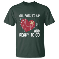 Funny Heart Surgery Recovery Survivor T Shirt All Patched Up And Ready To Go