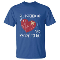 Funny Heart Surgery Recovery Survivor T Shirt All Patched Up And Ready To Go