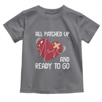 Funny Heart Surgery Recovery Survivor Toddler T Shirt All Patched Up And Ready To Go CHD Awareness