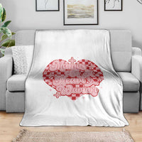 Mama Of A Heart Warrior Throw Blanket CHD Awareness Retro Red Checkered Heart