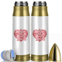 Mama Of A Heart Warrior Bullet Tumbler CHD Awareness Retro Red Checkered Heart