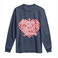 Mama Of A Heart Warrior Long Sleeve Shirt CHD Awareness Retro Red Checkered Heart