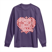 Mama Of A Heart Warrior Long Sleeve Shirt CHD Awareness Retro Red Checkered Heart