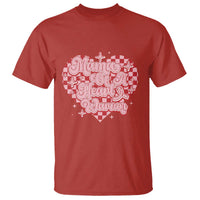 Mama Of A Heart Warrior T Shirt CHD Awareness Retro Red Checkered Heart