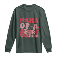 Mama Of A Heart Warrior Long Sleeve Shirt Congenital Heart Disease CHD Awareness