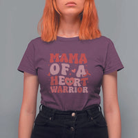Mama Of A Heart Warrior T Shirt For Women Congenital Heart Disease CHD Awareness