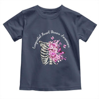 CHD Awareness Toddler T Shirt Congenital Heart Disease Awareness Floral Rib Cage