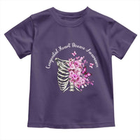 CHD Awareness Toddler T Shirt Congenital Heart Disease Awareness Floral Rib Cage