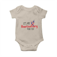 Personalized CHD Awareness Heart Anniversary Baby Onesie Custom Text It's My Heartiversary
