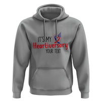 Personalized CHD Awareness Heart Anniversary Hoodie Custom Text It's My Heartiversary