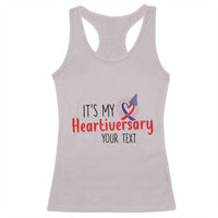 Personalized CHD Awareness Heart Anniversary Racerback Tank Top Custom Text It's My Heartiversary