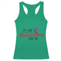Personalized CHD Awareness Heart Anniversary Racerback Tank Top Custom Text It's My Heartiversary