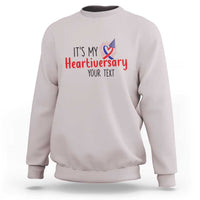 Personalized CHD Awareness Heart Anniversary Sweatshirt Custom Text It's My Heartiversary