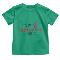 Personalized CHD Awareness Heart Anniversary Toddler T Shirt Custom Text It's My Heartiversary