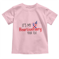 Personalized CHD Awareness Heart Anniversary Toddler T Shirt Custom Text It's My Heartiversary
