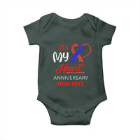 Personalized CHD Awareness Baby Onesie Custom Text It's My Heart Anniversary